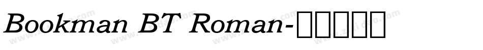 Bookman BT Roman字体转换